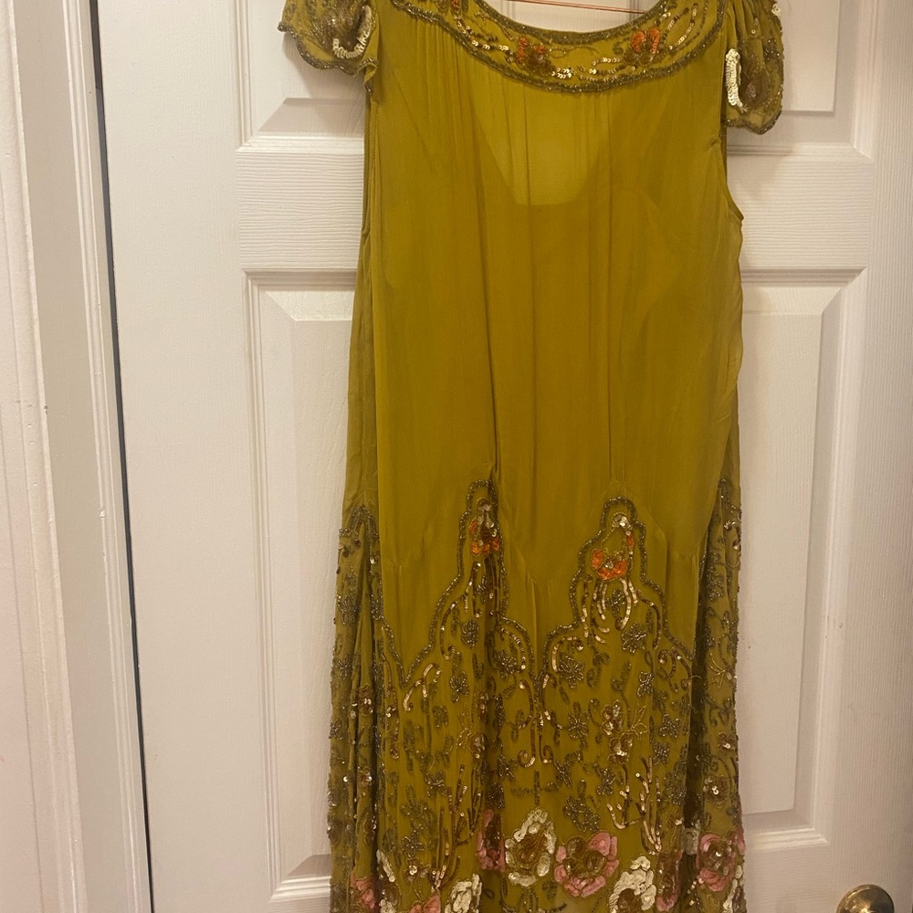 FREE PEOPLE MAGIC GARDEN PARTY DRESS 20s Flapper ART DECO Sequin Embellished S - Picture 11 of 16